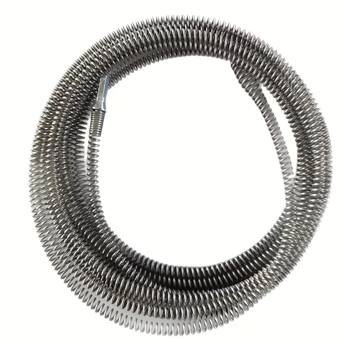 1pc, 1/1.5-Meter Electric Pipe Snake, Drain Auger, Heavy-Duty Drain Cleaning Spring, Durable Carbon Steel for Easy Operation, Integrated Head Cleaning Spring, Suitable for Sewer and Toilet Drains, Battery-Free, Sewer Cleaning Tool | Integrated Head Design