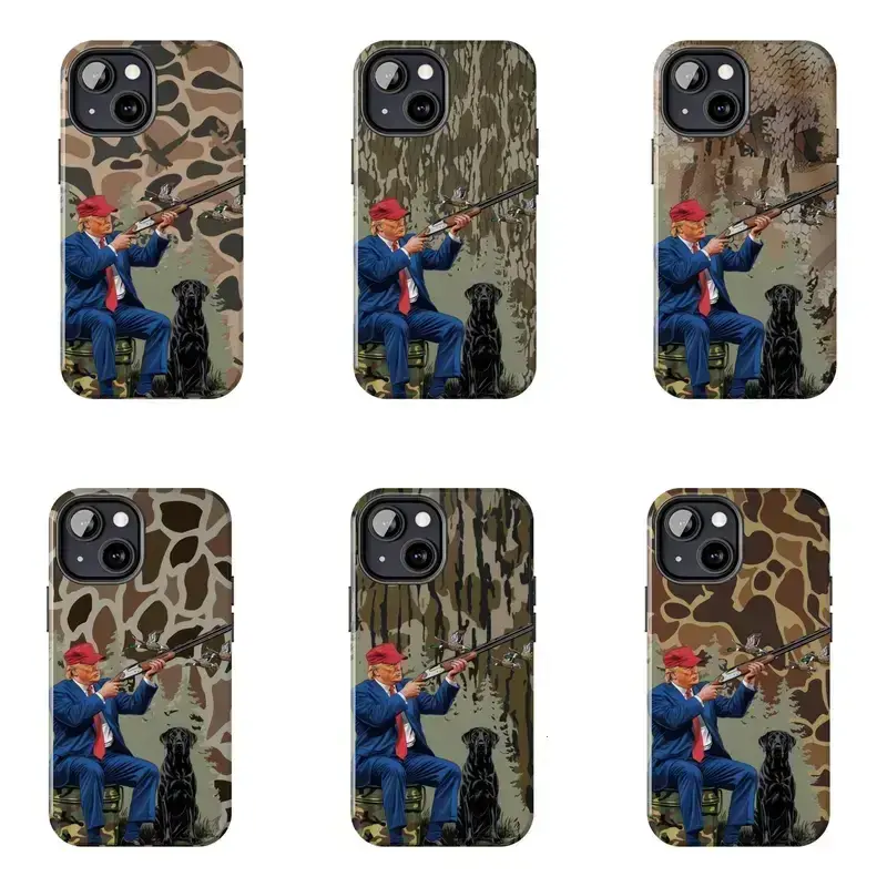 Trump Hunter Camo Phone Case, Hunter Phone case, Old School Camo Hunter, Trump Hunter Season , IP 15 14 13 12 11 Pro Max Plus X