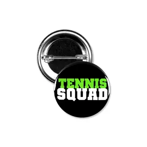 25 Pack - Tennis Squad Sports Pinback Buttons - 1.5 Inch