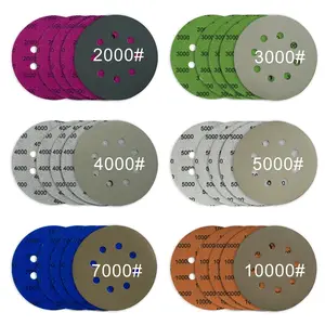 5 Inch 8 Holes Sanding Discs Hook and Loop, 30 count Wet Dry Sandpaper, 2000 3000 4000 5000 7000 10000 Grit Sandpaper, Round High Grit Sand Paper for Orbital Sander