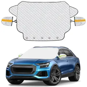 TikTokShopBlackFriday Large Car Windshield Cover for Ice and Snow Kit,Magnet Snow Cover with Side Mirrors Covers,Waterproof Frost Cover Fit For Nissan/Honda/Accord/Civic/CRV/Hrv/Kia/Sorento/Toyota/Corolla/4Runner/Camry/Hyundai/Mazda