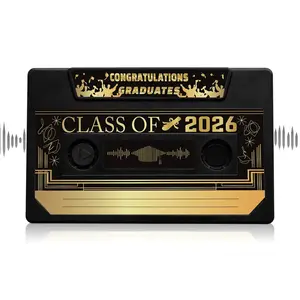 Graduation Party Favors Voice Recordable Greeting Card 300 Second Class of 2026 Custom Voice Guestbook for Graduation Congrats Grad Party Decoration Funny Happy Anniversary Gift