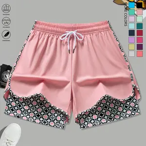 Women’s athletic casual shorts, comfortable and breathable with built-in lining, suitable for everyday wear, sports fitness, and running workouts; women’s shorts, summer clothing, womenswear
