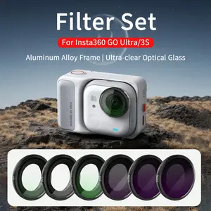 for Insta360 GO Ultra Filter, Nd lens filter, CPL Filter Set, Perfect for Holiday Travel, Wedding, Ideal Gift and Outdoor Sport, Multi-Coated/Optical Glass/Aluminum Alloy Frame, Lightweight Buckle Design, Easy Installation, Creative Filters