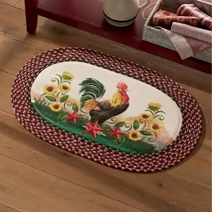 Rooster Braided Kitchen Mat - 20" x 30"..