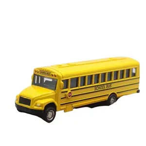 Simulation School Bus Toy, Realistic Alloy Bus Model for Birthday Festival Gift, City Car Model Toys for Kids, Stem