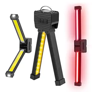 Automotive supplies, car repair magnetic work light, portable magnetic LED flashlight with hook, 180-degree foldable magnetic work light, seven-level dimmable USB rechargeable headlamp, USB rechargeable multi-mode lighting lamp