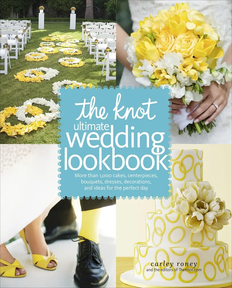 Used Hardcover Book - The Knot Ultimate Wedding Lookbook: 1,000+ Cakes, Centerpieces, Bouquets, Dresses, Decorations, Classic Ideas for Wedding Planning & Ceremony (Orchids Included, 2.68 lbs, English, by Carley Roney)