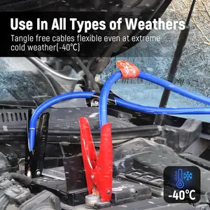 Jumper Cables,1 Gauge 30 Feet 800A Booster Cables with UL-Listed Clamps, Heavy Duty Automotive Quick Connect Booster Cables for Car, SUV and Trucks with Carry Bag