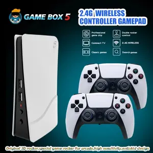 5 Plus Video Game Console 64GB/128GB with 40000+ Retro Games & HD TV Output - Dual Wireless Controllers for PS1/PSP/MAME Arcade Gaming |   Portable Handheld Console with Ergonomic Grip & USB Support f