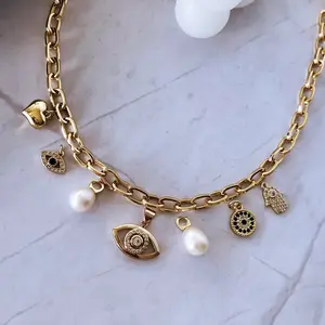 Custom Charm Necklace - Gold Filled
