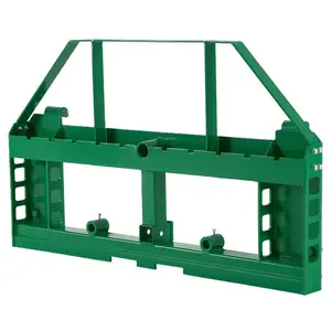 VEVOR Skid Steer Pallet Frame, 4000 lbs Rated Load Capacity, 45-inch Pallet Fork Frame Attachments with 2-inch Hitch Receiver Spear Sleeves, Fit for John Deere Loaders Quick Attach Mount, Frame Only