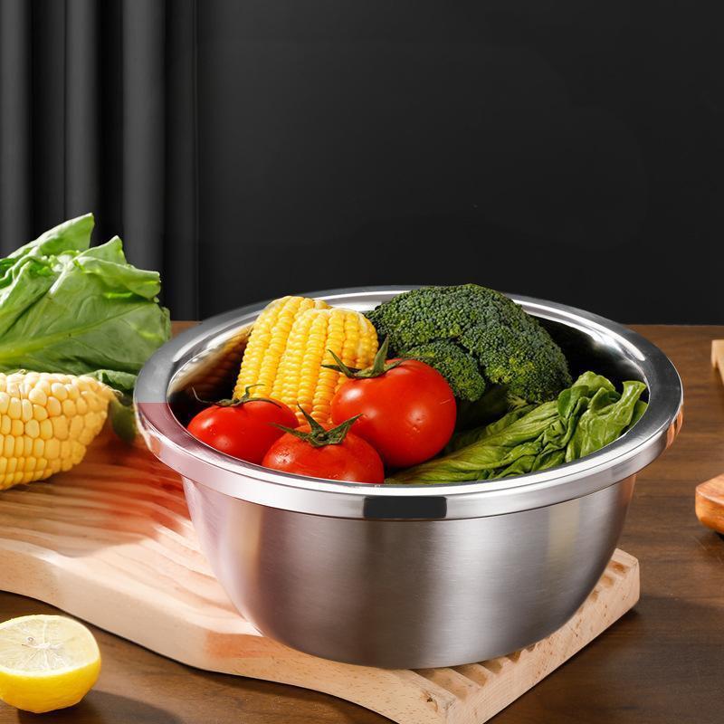 YUQUESEN multifunctional cutting machine,3-In-1 Stainless Steel Multi-Functional Strainer Set, Includes Basin/sieve/cutter, Ideal for Washing Rice Fruits Vegetables Kitchen Essentials