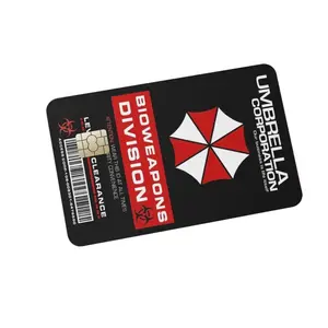 Debit & Credit Card Vinyl Decal Sticker with Custom Chip Placement - Seamless Fit - Umbrella Division Access card Design