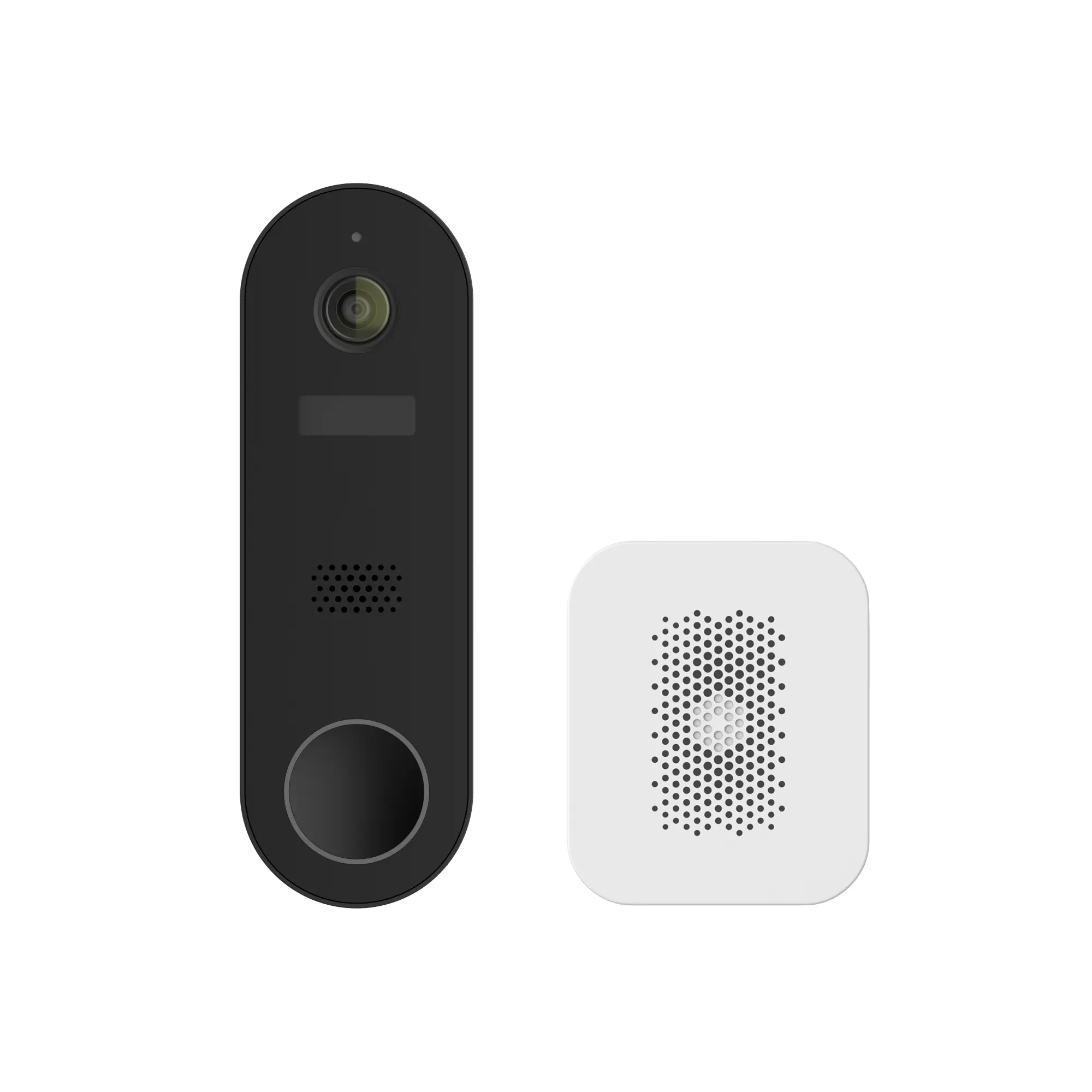 Luna Rechargeable Wireless Doorbell Cam - Battery/Wired Wireless WiFi Smart Doorbell with Chime, Next-Gen Descriptive AI Alerts, Ring Button, Human & Package Detection, Night Vision, 2-Way Audio, Cloud Storage, 2.4GHz Home Security for Apartments