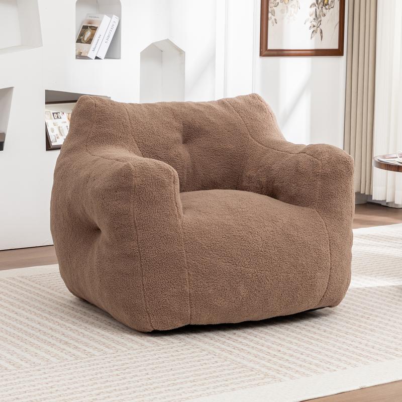 Giant Bean Bag Chair with Armrests High-Density Foam Filling for Ultimate Comfort and Relaxation in Living Room Bedroom Reading