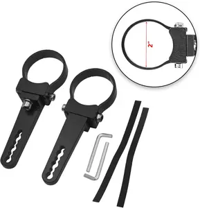 2 Inch Universal Side Roll Cage Bull Bar Tube Clamps LED Light Mount Brackets Compatible with Polaris Ranger RZR Ace General Fit Arctic  Fit Yamaha YXZ Fit Kawasaki Teryx ATV UTV