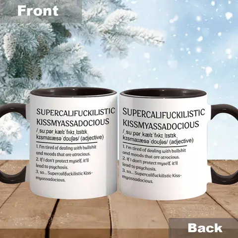 Stylish Washable Funny Printed Ceramic Coffee Mug, Beverage Cup Gift For Coworkers, Christmas Gift - scs15557
