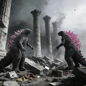 Action Figure Godzilla X Kong : The New Empire 22cm Soft Glue King Of The Monster Doll Model Ornaments Toys Boy Gifts