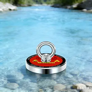 136.088kg Pull Force Fishing Magnet, Diameter 2.36-Inch (60mm), Neodymium Iron Boron Set for Rivers and Magnetic Fishing, Neodymium Magnets