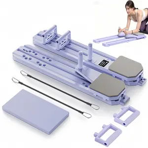 2.0 Multi-functional Adjustable Ab ExerciseBoard, Split Ab Slide Roller Board, Home PilatesReformer with Knee Mat for Home Gym Core & AbStrength Training, Abdominal Crunch Machine,dealsforyoudays
