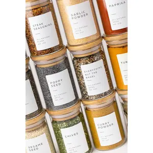 12 Pack Glass Spice Jars with Bamboo Lids & Labels – 6oz Seasoning Storage Containers for Kitchen Pantry Organization Bloomondo