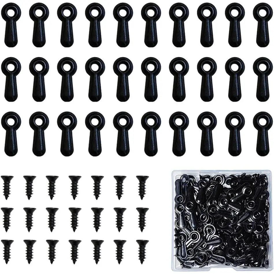 100 Pieces Metal Picture Frames Turn Button Fasteners with 100 Pieces Screws, Picture Frame Hardware Backing Clips Picture Turn Button Frame Picture Turn Button Fasteners Set