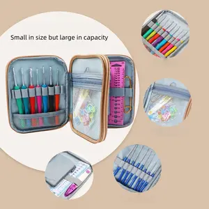 Zipper Waterproof Travel Storage Bag Hook Needle Organizer DIY Handmade Sewing and Knitting Tools Yarn Craft Tool Kit