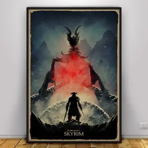 The Elder Scrolls Skyrim Game Poster, Skyrim The Elder Scrolls V Video Game Posters