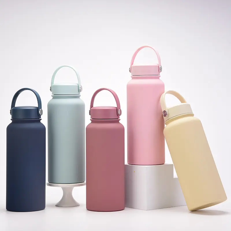 2026 New Stainless Steel Sports Water Bottle - 1L Large Capacity Wide Mouth Flask, Portable Outdoor Tumbler with Customization Option, Water Bottles, Flasks