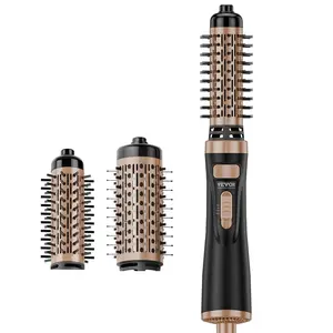 VEVOR Rotating Hair Dryer Brush, Ionic Hot Air Styler with 1.5" and 2" Ceramic Coated Brushes, Auto Rotating Curling Blow Dryer Brush Less Frizz & Heat Damage for Straightening Drying Curling Smooth