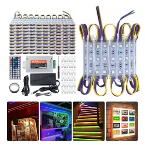 VEVOR 200PCS  Storefront Lights,  , 103 ft, 5050 SMD 3-LED RGB Color Changing Window Lights with Remote Control for Business Store Window Advertising Letter Signs, IP68 Waterproof