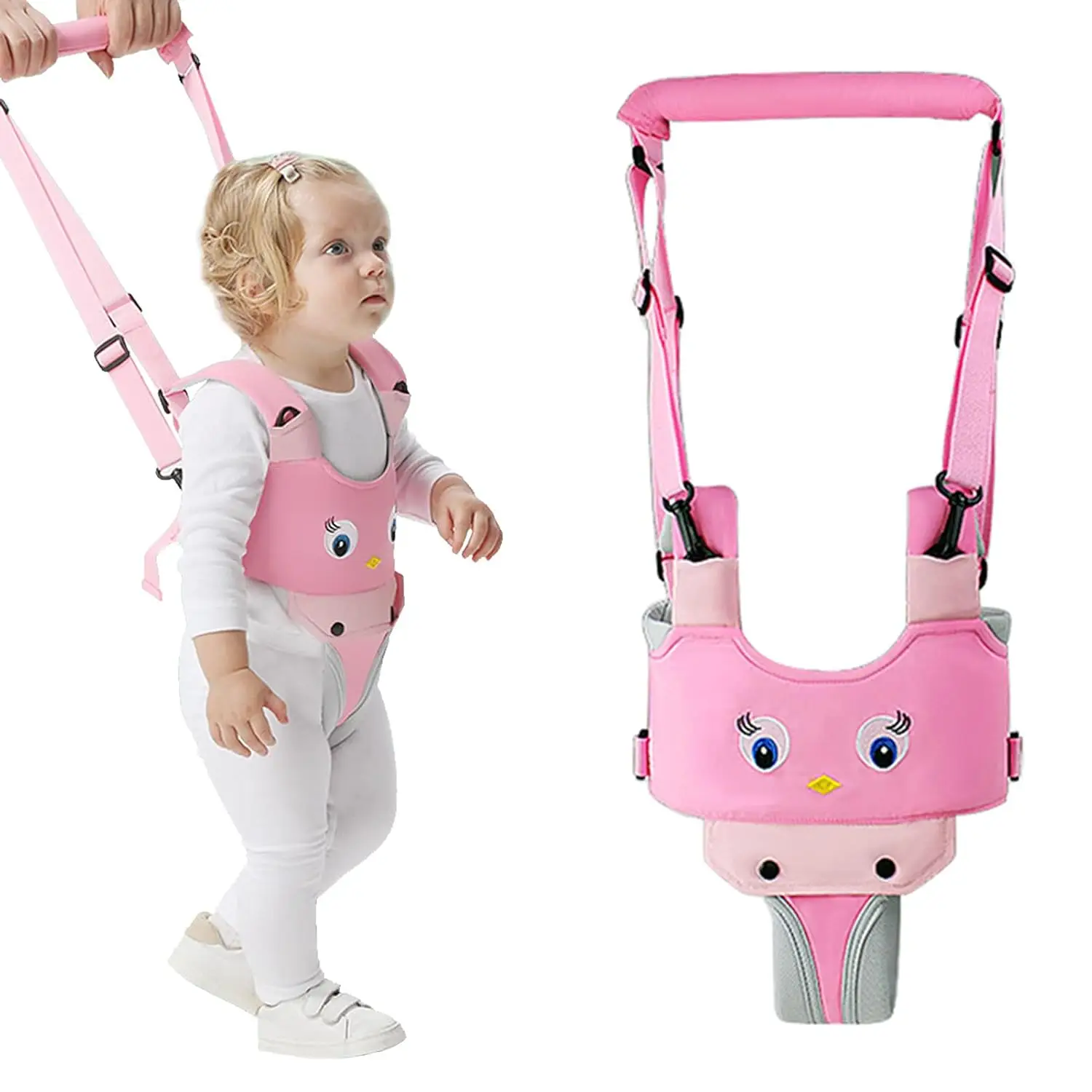 IULONEE Baby Walker, Handheld Kids Toddler Walking Harness Helper Assistant Protective Belt Child Activity Walker Adjustable Standing Up Walking Learn