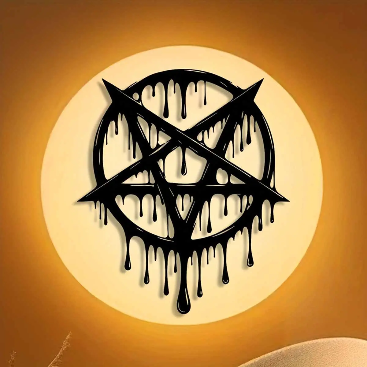 Pentagram Wall Hanging Decor, Metal Wall Art, Wall Decor for Home Living Room Bedroom, Home Decor, Room Decor, Office Decor, Balcony Decor, Poster
