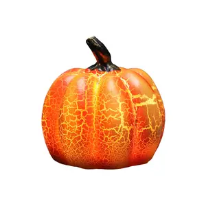 LED Halloween Pumpkin Lantern Resin Pumpkin Lamp Multiple Shapes Lightweight Durable Resin Flame-Free Safe for Home Decor Party Lighting Decoration Led Lighted