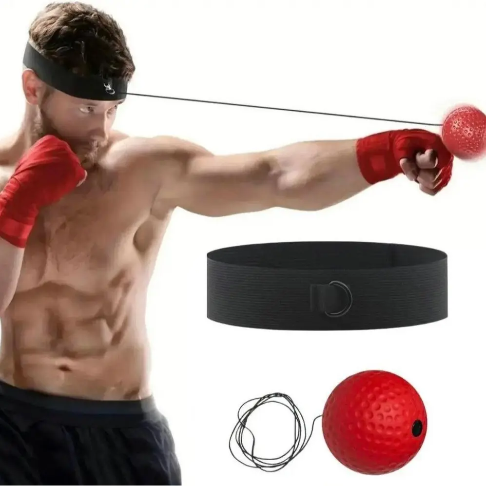 1Pc MMA Boxing Speed Ball Head-Mounted Pu Punch Sanda Training Hand Eye Reaction Home Sandbag Fitness Equipment Gym Muay Thai reaction speed