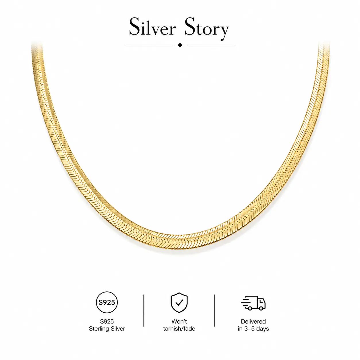 Waterproof Chain Necklaces for Women - 14K Gold Plated Flat Curb, Herringbone, Snake, Rope, Chunky Paperclip, CZ Cuban Link & Figaro Layering Chains Necklaces