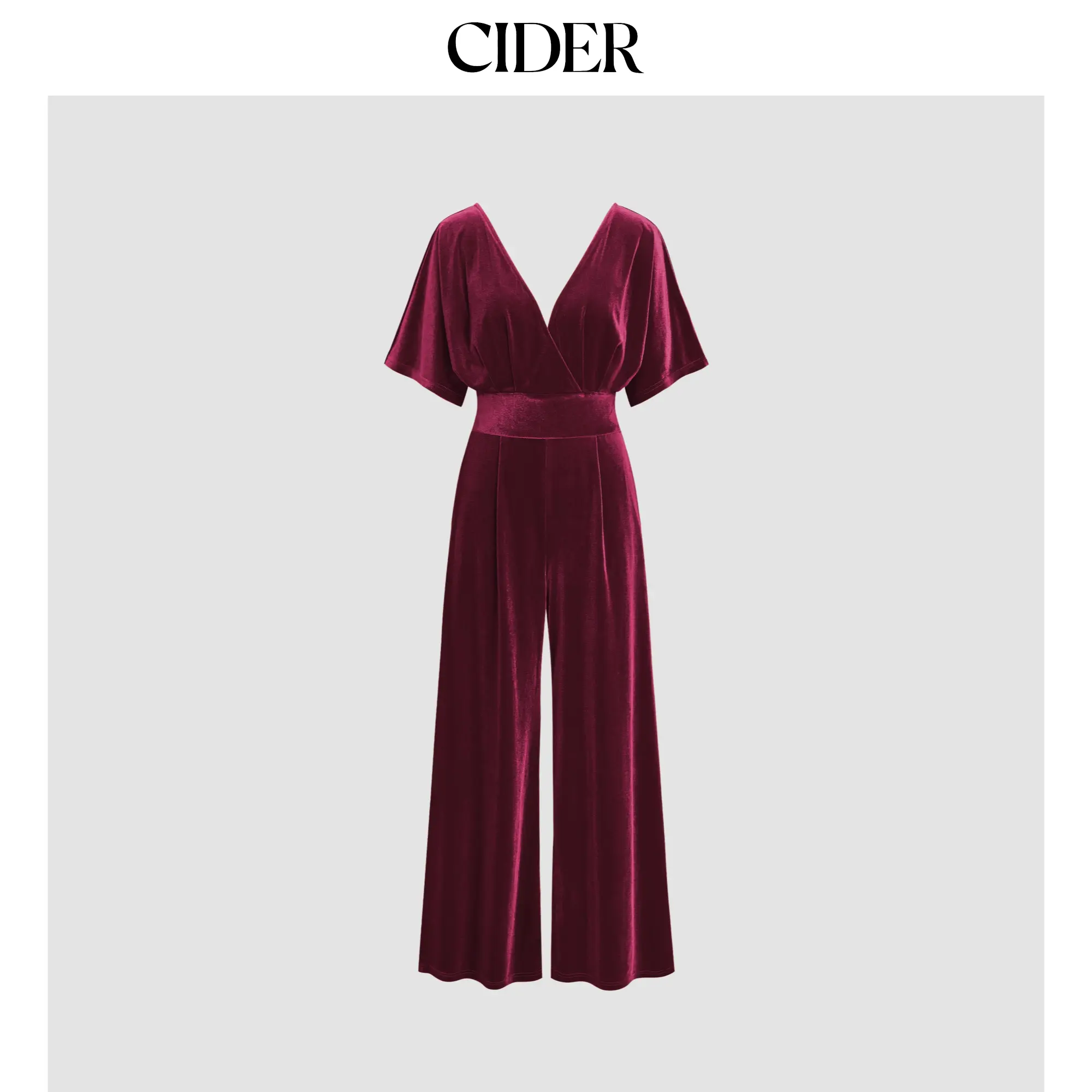 Cider Women's Velvet V-neck Solid Ruffle Overalls Jumpsuit - 4 Colors, Size Range 0-26, Jumpsuit Overalls, Xxs, Cute Overalls, Regular Fit