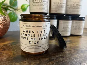 Scented Candle - Funny Candles for Valentine's Day with Unique Aroma - 4 oz & 9 oz Options - Single Item with Soy Wax & Essential Oils - Healthcare Decor Set Room Freshener Perfume Ornaments Decoration