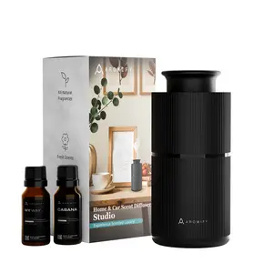 Aromify Studio Diffuser for Home Car & Office Waterless Essential Oil Diffuser with Cylinder Design Compact Portable Fragrance Diffuser Rechargeable Silent Running No Residue