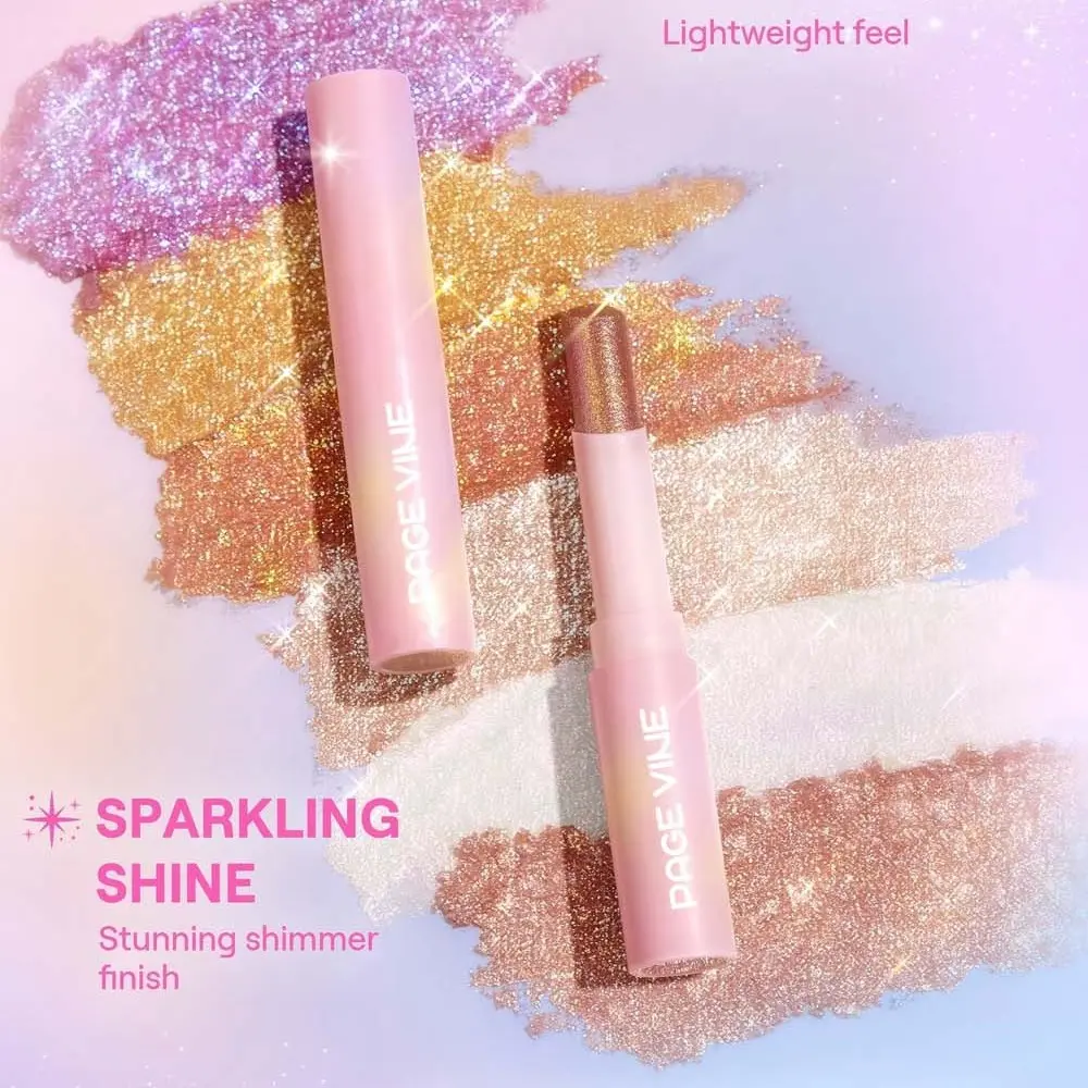 Jelly Highlighter Stick, Super Shiny Multi-Color Eye Shadow, High-Light Rod, Perfect for Makeup Enthusiasts, Glitter Sparkle Makeup, Glow Highlighter, Glowy Highlighter