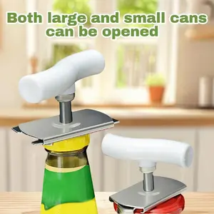 2-Count Stainless Steel Lid Jar Openers, White+Green Kitchen Gadget - Effortless Opening for Mason Jars, Pasta Sauce Cans