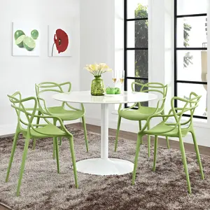 Modway Entangled Dining Set Set of 4 in Green