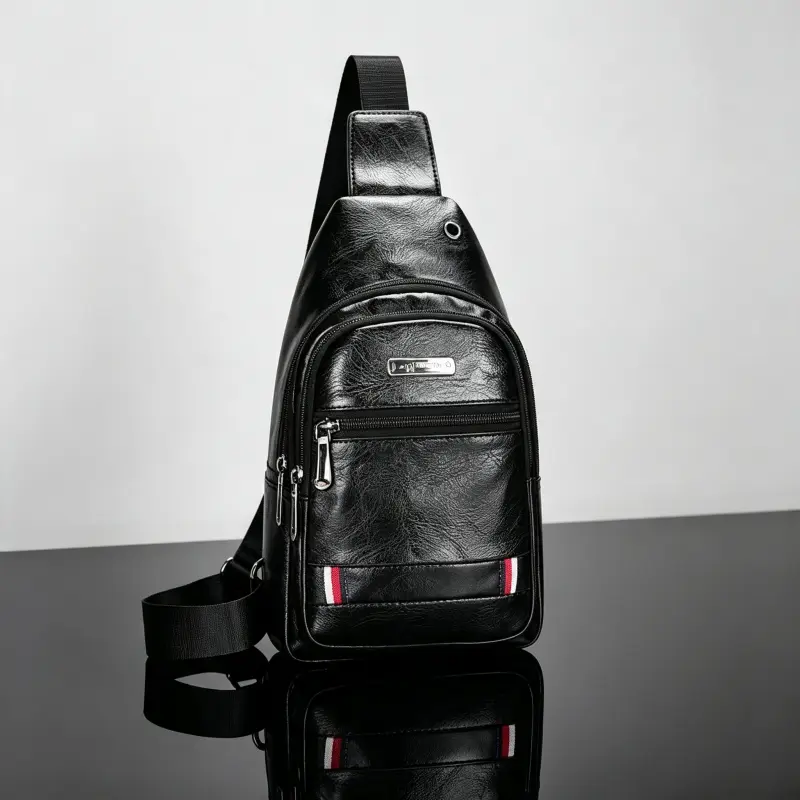 Daily Wear Chest Sling Shoulder Bag, Multi-Compartment Crossbody Pack, Adjustable Strap Casual Daypack for Outdoor & Urban Life