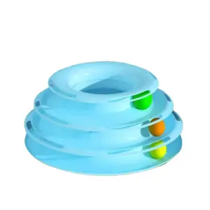 Pet Cat Toy Three-layer Ball Cat Turntable Cat Interactive Educational Track Toy Cat Space Tower Play Plate Cat Toy Teasing Cat Stick To Relieve Boredom Toys