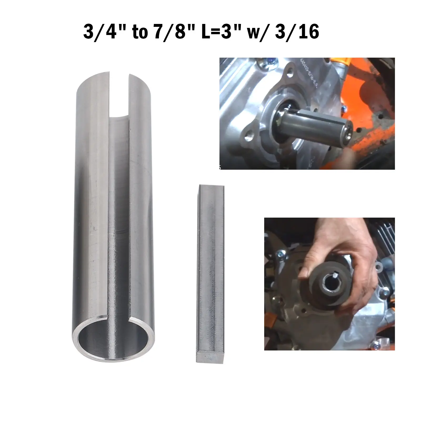 3MIRRORS Gas Engine Crankshaft Pulley Sleeve Adapter, 1 x Shaft Adapter ...
