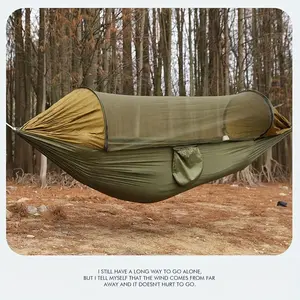 Quick-open Pole Hammock, Outdoor Anti-rollover Single Double Camping Artifact Mosquito Net Household Anti-mosquito Swing Hammock, Camping & Hiking Equipment