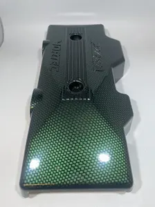 Custom Candy Green Carbon Fiber Hydro Dipped Engine Covers for Silverado, Tahoe & Cadillac