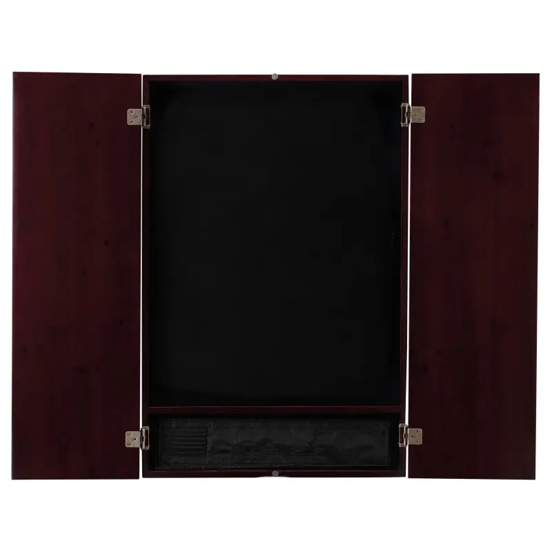 Viper Metropolitan Mahogany Wood Soft-Tip Dartboard Cabinet, Game Room Essential, Equipped with Sturdy Hinges and Durable Box Joints, Furniture, Cabinets