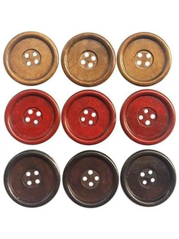 30 count Big Size 40mm 1 1/2" Round  Buttons 4 Holes  Sewing Button (Mix)